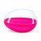 Large Fillable Clear Top Pink Bottom Plastic Easter Egg 5.1 Inches